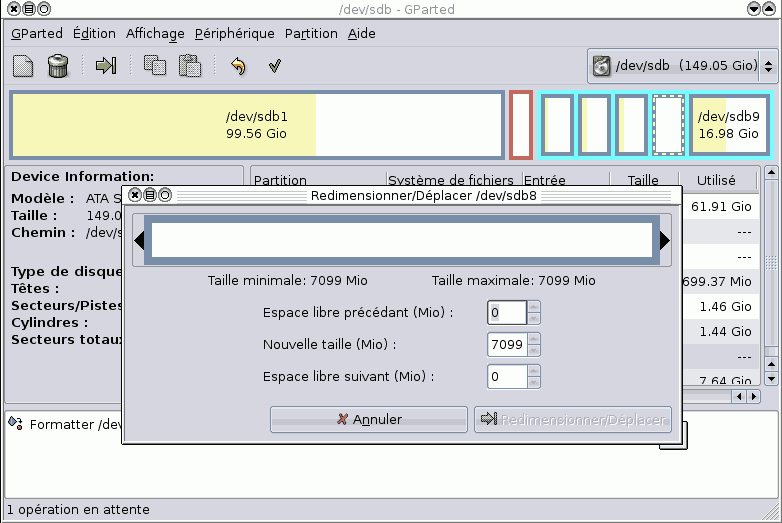 redimensionner/déplacer